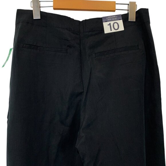 GAP Softsuit Trouser Pants Womens 10 Black High Rise/Waisted Work Classic New - Picture 4 of 8